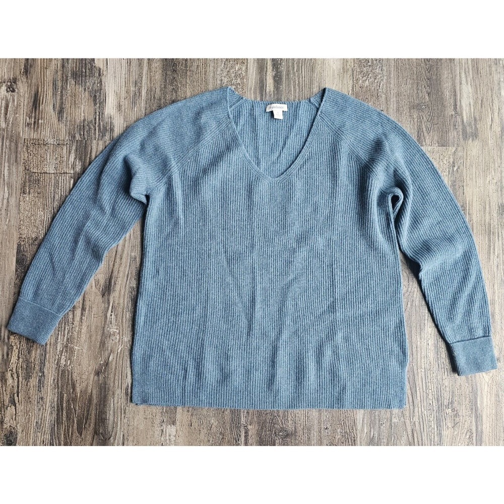 Sundance Women’s Small Cashmere V-Neck Blue Sweater